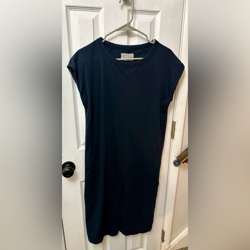 Everlane The Luxe Cotton Side-Slit T-Shirt Midi Dress, Medium